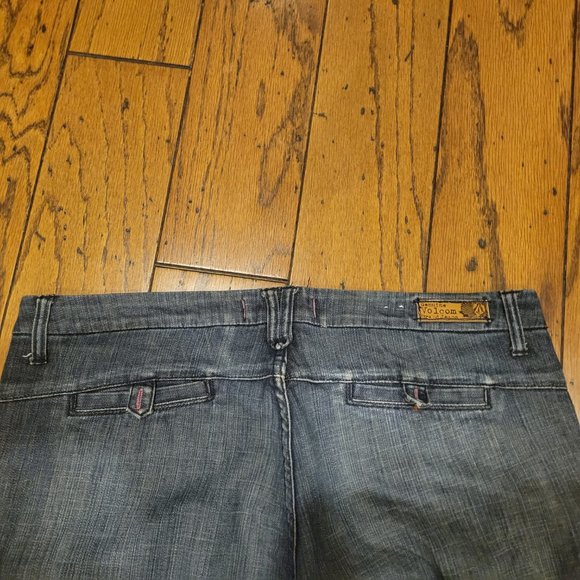 VOLCOM Junior's Jeans Dark Wash Denim Flare (Size 13) - Picture 6 of 11